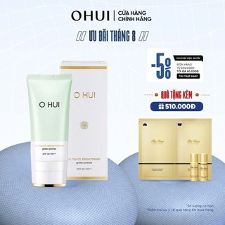 Kem lót nâng tông che phủ vết mụn ửng đỏ OHUI Ultimate Brightening Green Primer 45ml