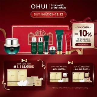 Bộ dưỡng củng cố cốt lõi da mặt và dưỡng thể OHUI Prime Advancer Ampoule Capture Cream Special Set