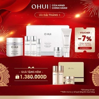 Bộ dưỡng trắng da sáng rạng rỡ OHUI Extreme White Cream Special Set