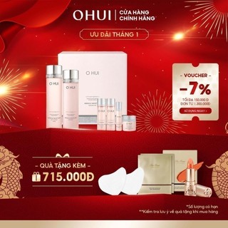 Bộ dưỡng ẩm 6 món ohui miracle moisture special set 6pcs 330ml