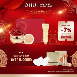 Bộ phấn nước phiên bản đặc biệt OHUI Ultimate Cover Cushion Moisture 30g + Kem dưỡng Rich Hand Cream 30ml