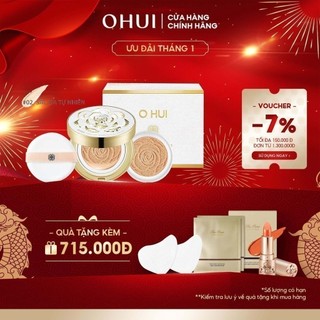 Phấn nước dưỡng trắng OHUI Ultimate Brightening Cushion 15g Tặng thêm lõi Refill 15g