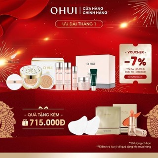 Combo Phấn nước dưỡng trắng ẩm mịn da OHUI Miracle Moisture Ultimate Brightening Cushion (Tặng thêm lõi Refill)