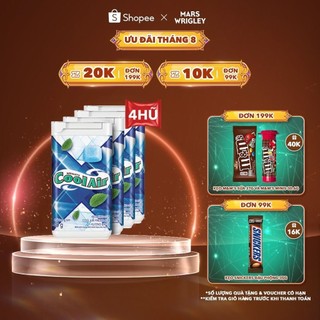 Combo 4 kẹo sing-gum cool air fresh cube - hương bạc hà 40g