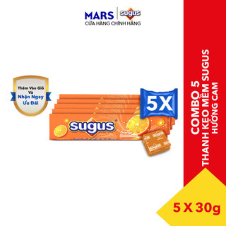 Combo 5 Kẹo mềm Sugus hương cam thanh 30g