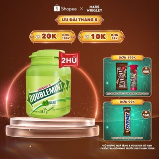 Combo 2 hũ kẹo Sing-gum Doublemint hương bạc hà hũ 40 viên