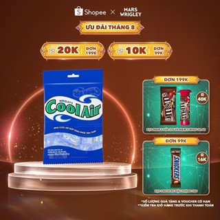 Kẹo sing-gum cool air hương bạc hà - khuynh diệp túi 100 gói 2 viên