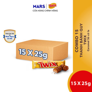 Thanh bánh quy Twix phủ Sô cô la Sữa và Caramen 25g