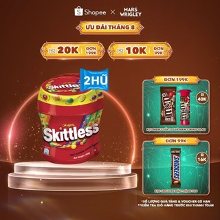 Combo 2 hũ kẹo Skittles hương trái cây 100g