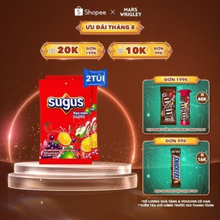 Combo 2 túi kẹo mềm sugus hương trái cây túi 210g
