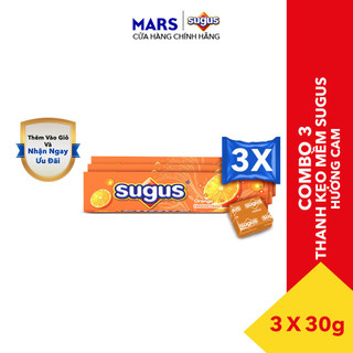 Combo 3 Kẹo mềm Sugus hương cam thanh 30g