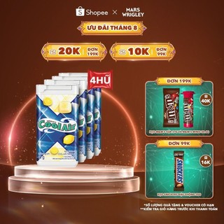 Combo 4 kẹo sing-gum cool air fresh cube - hương chanh 40g