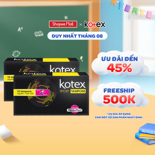 Combo 2 hộp Băng vệ sinh Kotex Tampon 16 miếng