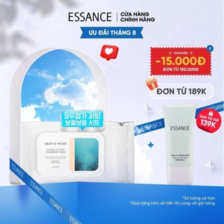 Khăn ướt tẩy trang Essance Lacvert Deep & Moist Double Action Cleansing Tissue 80 Tờ/278g