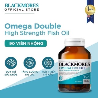 Viên uống dầu cá bổ sung omega hỗ trợ cho tim, mắt và da blackmores double omega high strength lọ 90 viên