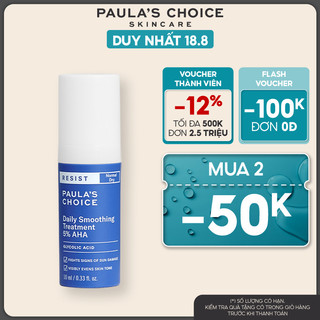 Kem loại bỏ tế bào làm mềm da chứa 5% AHA Paula's Choice Resist Daily Smoothing Treatment With 5% AHA 10ml 7667