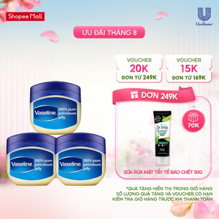 Combo 3 sáp dưỡng ẩm Vaseline 50ml