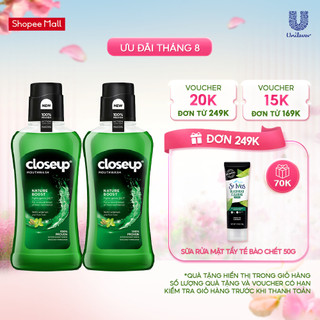 Combo 2 nước súc miệng CloseUp Nature Boost (500mlx2)