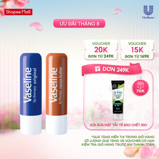 Bộ 2 son dưỡng môi Vaseline dạng thỏi Lip Therapy Stick: Bơ Cao Cao và Mềm mịn ( 4.8g x2)
