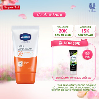 Kem chống nắng Vaseline cấp ẩm thêm cho da Daily