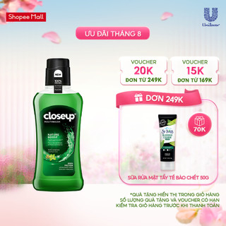 Nước súc miệng CloseUp Nature Boost 500ml