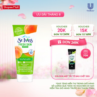 Sữa rửa mặt tẩy tế bào chết tươi mát St.Ives chiết xuất Trái Mơ 170g