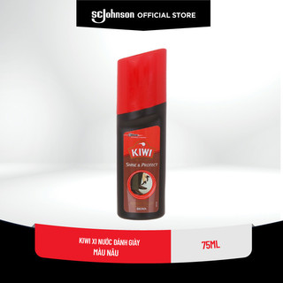Kiwi Xi bóng nước đánh giầy Màu Nâu dùng cho giày da dung tích 75ml