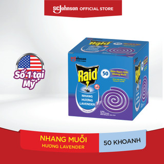 RAID Nhang diệt muỗi Hương Lavender - 50 khoanh