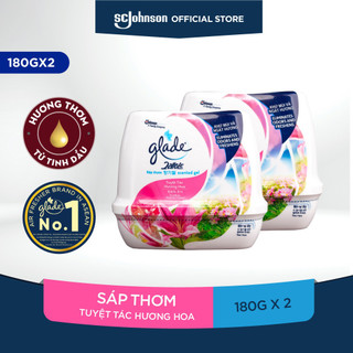 Bộ đôi GLADE Sáp Thơm Tuyệt Tác Hương Hoa 180gx2