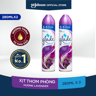 Bộ đôi GLADE Xịt thơm phòng Hương Lavender 280ml