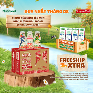 Thùng sữa uống lên men nuvi vị dâu 100ml