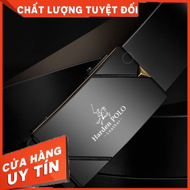(loại 1) Thắt lưng nam HARDENPOLO thời thượng da bò fullbox khóa tự nhiên EL07