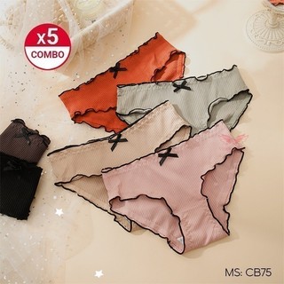 Combo 5 quần lót cotton kháng khuẩn vingo cb75 vngo