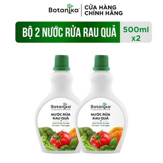 Bộ 2 Nước rửa rau quả Botanika 500ml/chai - Sạch thuốc trừ sâu. Sạch khuẩn.