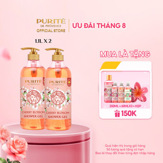 Combo 2 sữa tắm purité hoa anh đào 1.1l