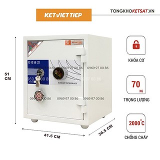 Két Sắt Việt Tiệp Siêu Cường 🎁CHÍNH HÃNG🎁 KVTSC66-KC Khóa Cơ Đổi Được Mật Khẩu Nặng 70KG