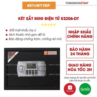 Két sắt mini thông minh 🛵GIAO NHANH🛵 loại nhỏ KS203-DT két khách sạn, resort cao cấp khóa điện tử Việt Tiệp