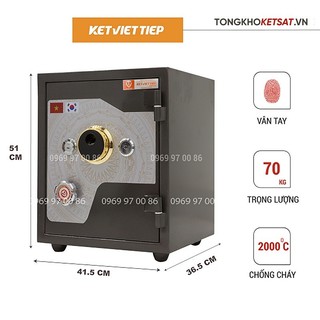 Két Sắt Việt Tiệp Vân Tay Thông Minh KVTSC66-VT Két Siêu Cường (Miễn Phí Giao Hàng)