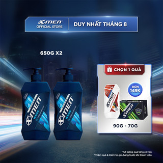 [GIẢM 30%] Combo 2 Dầu Gội X-Men Mát Lạnh Water 650g/chai