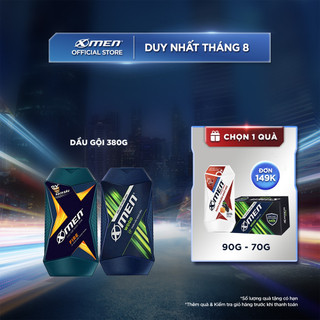 Dầu gội nước hoa Xmen 380g - 2 mùi hương nam tính, 2x sạch sâu và lưu hương 12h
