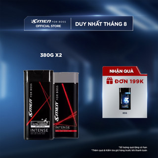 Combo Dầu gội - Sữa tắm X-men For Boss Intense hương trầm ấm 380g/Chai