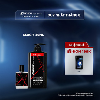 [Mới]Combo Dầu gội Xmen For Boss 650g + Nước hoa X-Men for Boss Intense EDT 49ml