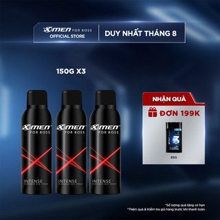 Combo 3 Xịt khử mùi X-Men for Boss Intense/Luxury/Legend/Motion 150ml/chai - Hương nước hoa châu Âu