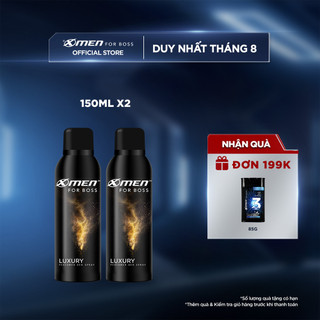 Combo 2 Xịt Khử Mùi Xmen for Boss 150ml Intense Luxury Legend Motion