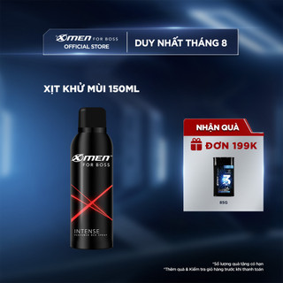 Xịt khử mùi X-Men For Boss Intense - Mùi hương trầm đầy nội lực 150ml