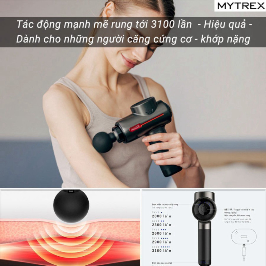 Máy Massage điện MYTREX REBIVE, Giảm cứng cơ, hỗ trợ vận động, Hàng nhập khẩu chính hãng Nhật Bản, Bảo hành 12 tháng.