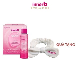 Combo Hộp 6 chai nước uống Collagen Vitamin C sáng da InnerB Glowshot và băng đô tai thỏ InnerB