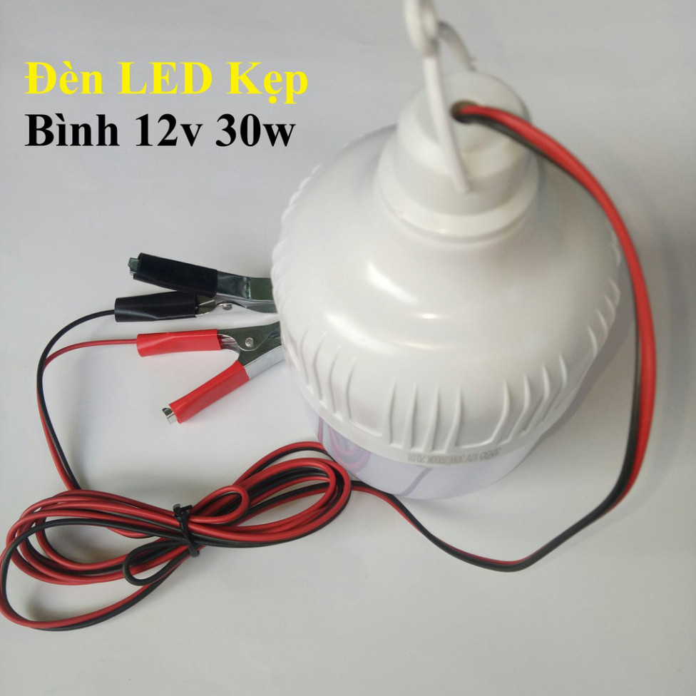  Bóng đèn led 12v kẹp bình ắc quy  40w loại tốt  Đèn có dây và kẹp 