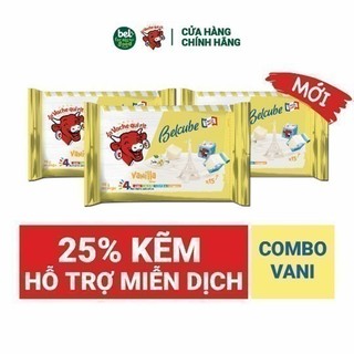 Combo 3 Phô mai vuông Belcube hương Vani 15CX78G VN