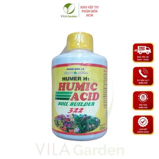 Phân bón lá Axit humic dạng lỏng 322 kích rễ và chống ngộ độc hữu cơ cho cây - Chai 235ml